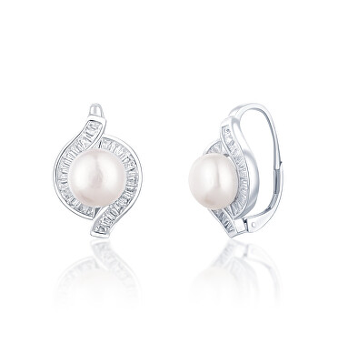 JwL Luxury Pearls - Krásné stříbrné náušnice s pravými perlami JL0718