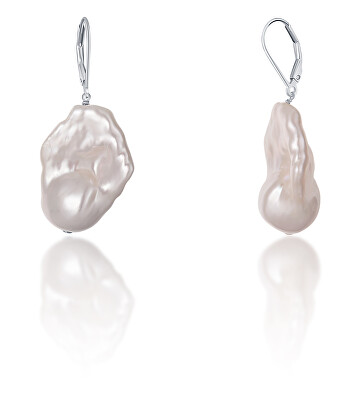 JwL Luxury Pearls - Luxusní náušnice s pravou barokní perlou JL0688