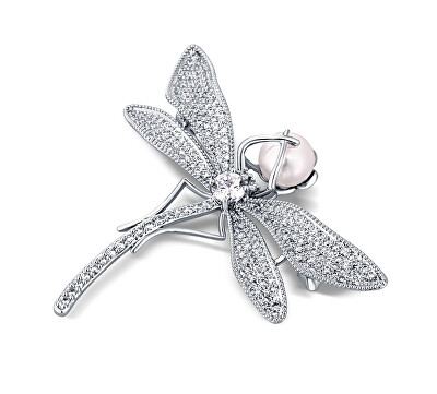 JwL Luxury Pearls - Luxusní perlová brož Vážka JL0765