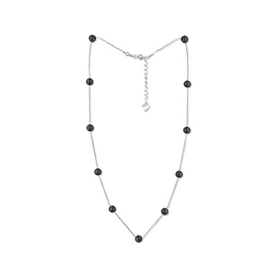 JwL Luxury Pearls - Náhrdelník z něžných 11 pravých černých perel JL0752
