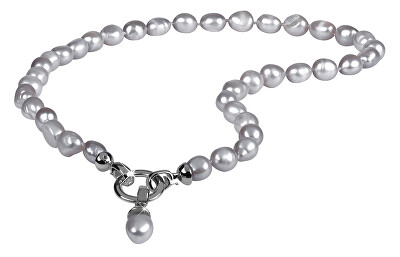 JwL Luxury Pearls - Náhrdelník z pravých šedých perel JL0557