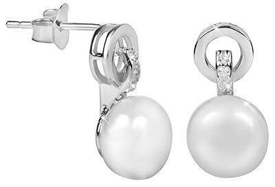 JwL Luxury Pearls - Náušnice s bílou pravou perlou JL0503
