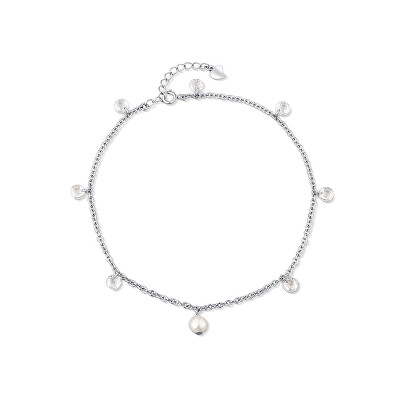 JwL Luxury Pearls - Oslnivý stříbrný nákotník s perlou a krystaly JL0805