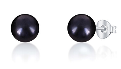 JwL Luxury Pearls - Peckové náušnice z pravých černých perel JL0707