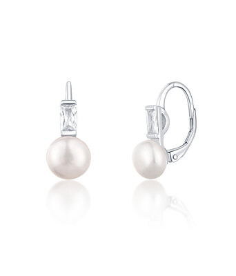 JwL Luxury Pearls - Pôvabné strieborné náušnice s pravými perlami JL0716