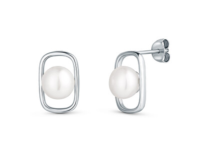 JwL Luxury Pearls - Jemné stříbrné náušnice s pravou perlou JL0829