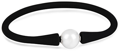 JwL Luxury Pearls - Sportovní perlový náramek černý JL0344