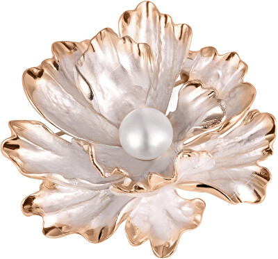 JwL Luxury Pearls - Unikátní brož květ 2v1 s pravou perlou JL0573
