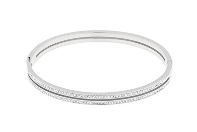 JVD - Blyštivý pevný náramek z oceli SSSB0058XI8BI