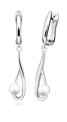 JVD - Elegantní stříbrné náušnice s pravými perlami SVLE0738SH8P100