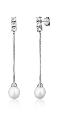 JVD - Elegantní stříbrné náušnice s říční perlou SVLE1581XD2P100