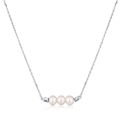 JVD - Elegantní stříbrný náhrdelník s perlami SVLN0759SD2P145