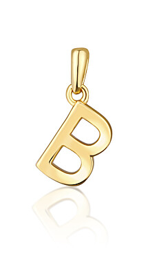 JVD - Minimalistický pozlacený přívěsek písmeno "B" SVLP0948XH2GO0B