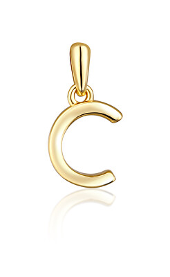 JVD - Minimalistický pozlacený přívěsek písmeno "C" SVLP0948XH2GO0C