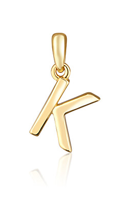 JVD - Minimalistický pozlacený přívěsek písmeno "K" SVLP0948XH2GO0K