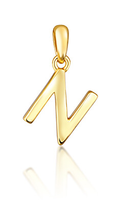 JVD - Minimalistický pozlacený přívěsek písmeno "N" SVLP0948XH2GO0N