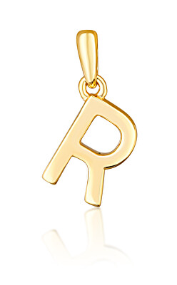 JVD - Minimalistický pozlacený přívěsek písmeno "R" SVLP0948XH2GO0R