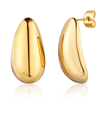 JVD - Módní pozlacené náušnice Tear Drop SSSE0154X20GO00