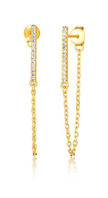 JVD - Originální pozlacené náušnice s řetízky SVLE1990XH2GO00