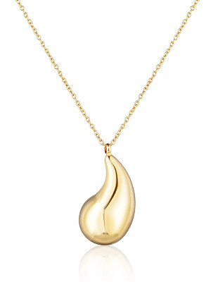 JVD - Půvabný pozlacený náhrdelník z oceli Tear Drop SSSN0091X20GO45