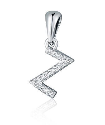 JVD - Stříbrný přívěsek se zirkony písmeno "Z" SVLP0948XH2BI0Z