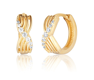 JVD - Zlaté kruhy se zirkony ZE0076SJ72