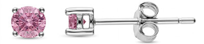 Kalace - Stříbrné pecky s růžovým krystalem 014246P