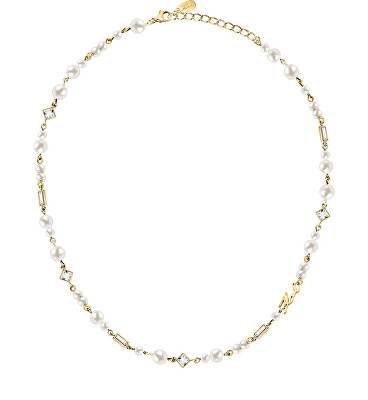 Karl Lagerfeld - Elegantní náhrdelník s perlami a krystaly Pearl KLAYR17