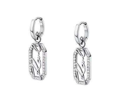 Karl Lagerfeld - Fashion visací náušnice z oceli Crystals KLAYC46