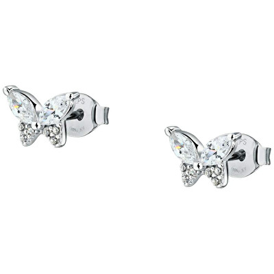 La Petite Story - Stříbrné náušnice Motýlci se zirkony Silver LPS01AWV91