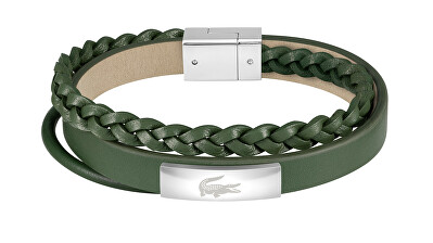 Lacoste - Zelený kožený náramek Fusion 2040319