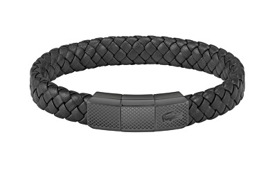 Lacoste - Černý kožený náramek Rokel 2040285