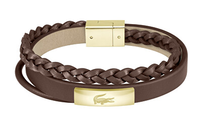 Lacoste - Hnědý kožený náramek Fusion 2040317