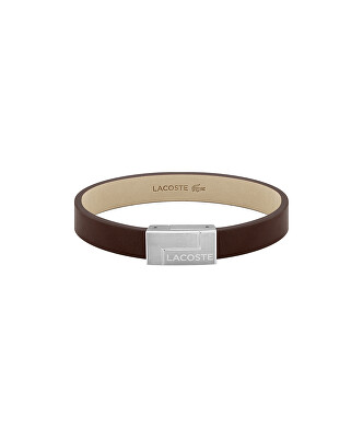 Lacoste - Hnědý kožený náramek Lacoste Traveller 2040071