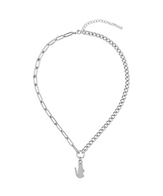 Lacoste - Moderní dámský náhrdelník s čirými zirkony Crocodile 2040148