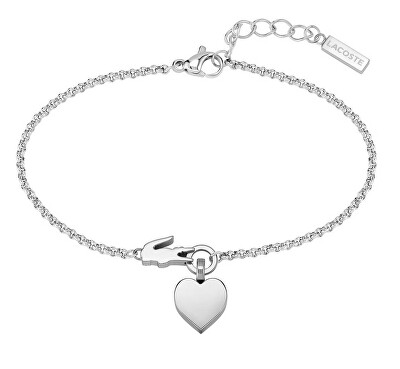 Lacoste - Něžný ocelový náramek pro ženy Love My Croc 2040027