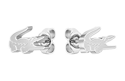 Lacoste - Originální ocelové náušnice Crocodile 2040050