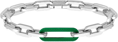 Lacoste - Originální ocelový náramek se silikonovým článkem 2040103
