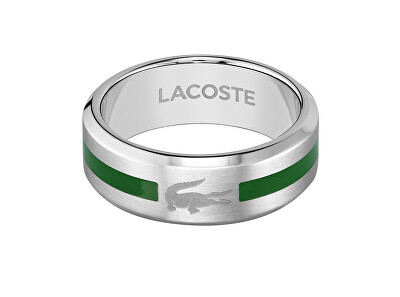 Lacoste - Originální pánský ocelový prsten Stencil 2040083
