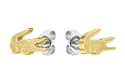 Lacoste - Originální pozlacené náušnice Crocodile 2040051