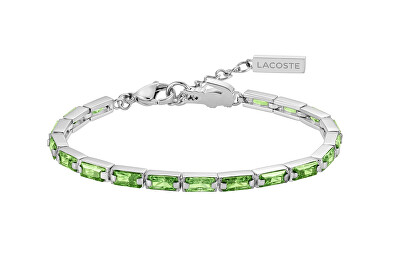 Lacoste - Tenisový náramek se zelenými krystaly Duchess 2040500