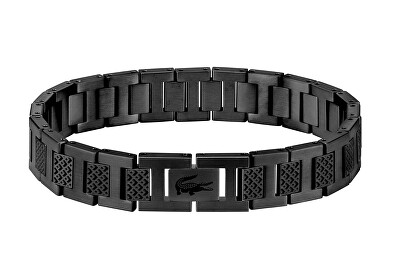 Lacoste - Pánský černý náramek z oceli Metropole 2040119