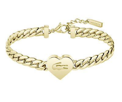 Lacoste - Romantický pozlacený náramek Love My Croc 2040464