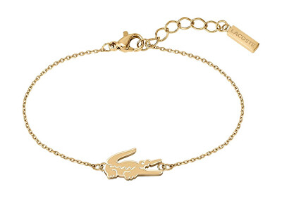 Lacoste - Slušivý pozlacený náramek pro ženy Crocodile 2040048