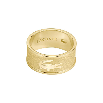 Lacoste - Stylový pozlacený prsten pro muže Backhand 2040486