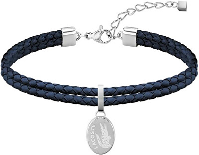 Lacoste - Tmavě modrý kožený náramek Sneak 2040055