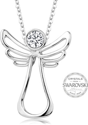 Levien - Náhrdelník s čirým krystalem Guardian Angel