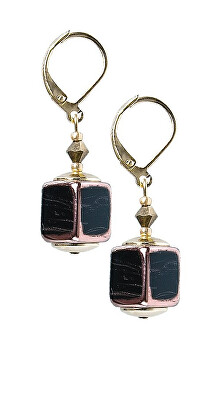 Lampglas - Elegantní náušnice Black Love z perel Lampglas ECU31