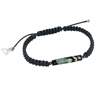 Lampglas - Krásný pánský náramek Ancient Letters s 24karátovým zlatem v perle Lampglas BFM4