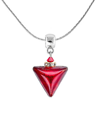 Lampglas - Svůdný náhrdelník Red Triangle s 24karátovým zlatem v perle Lampglas NTA4